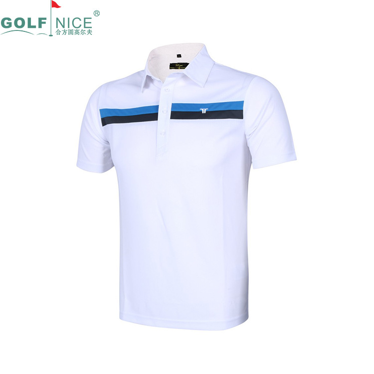 new pattern golf Short sleeved Lapel T-shirt customized LOGO ventilation Sweat business affairs leisure time Short sleeved Lapel POLO Sweater