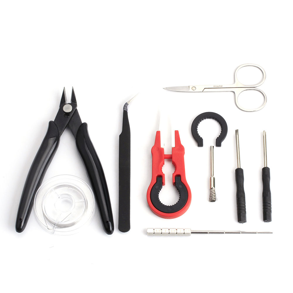 Mini Vape DIY Tool X9 Bag Tweezers Pliers Wire Heaters Kit Coil For Packing Electronic Cigarette Accessories