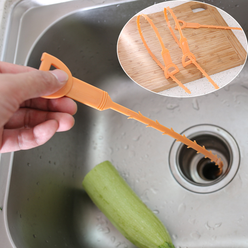 下水道毛發頭發清理器 家用水槽防堵毛發清理器 下水道清理器批發