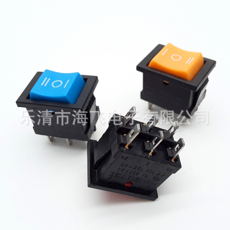 供应6脚3档开关 船型开关KCD1-104