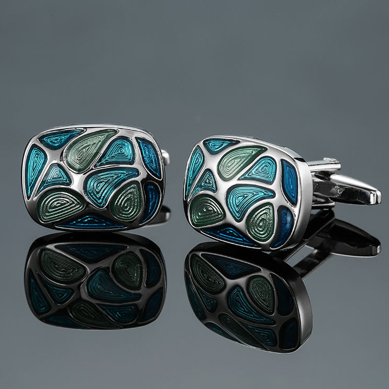 Business Geometric Copper Plating Men's Cufflinks display picture 4