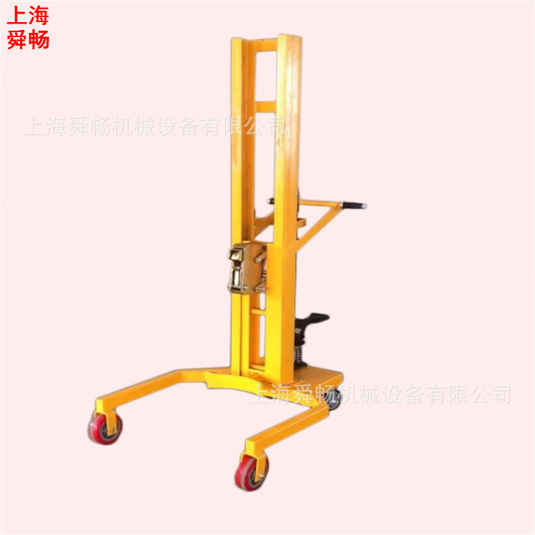 卖升高1.1米手动圆桶装卸搬运车 升降油桶车 铁塑桶通用型搬运机