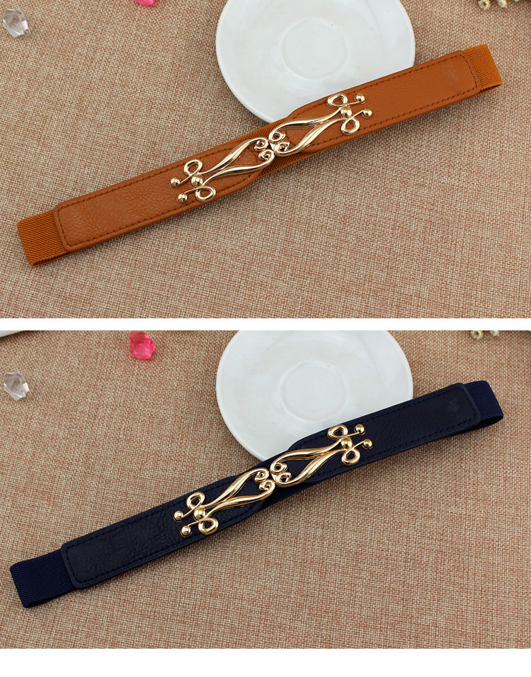 Abiti slim da donna primaverili ed estivi con cintura elastica con doppia fibbia, accessori da donna, cintura elastica sottile, cappotto versatile_voghion.com