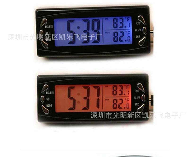 Внутренний и наружный термометр автомобиля три в одном автомобильный часы термометр T23 Автомобильный термометр часы часы часы