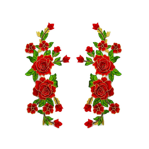Zhenmei Embroidery Clothing Accessories Embroidery Lace DIY Cloth Patches Ethnic Flowers Water-soluble Ethnic Flowers New Product