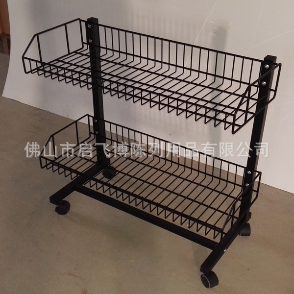 厂家定制产品金属陈列架 铁质货品展示架 食品饮料货物可移动铁架