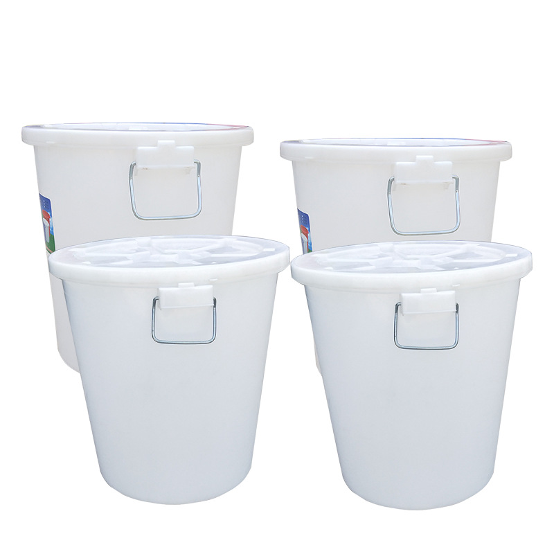 耐摔塑胶大白桶塑料圆桶100升大口垃圾桶加厚外盖水桶日用化工桶