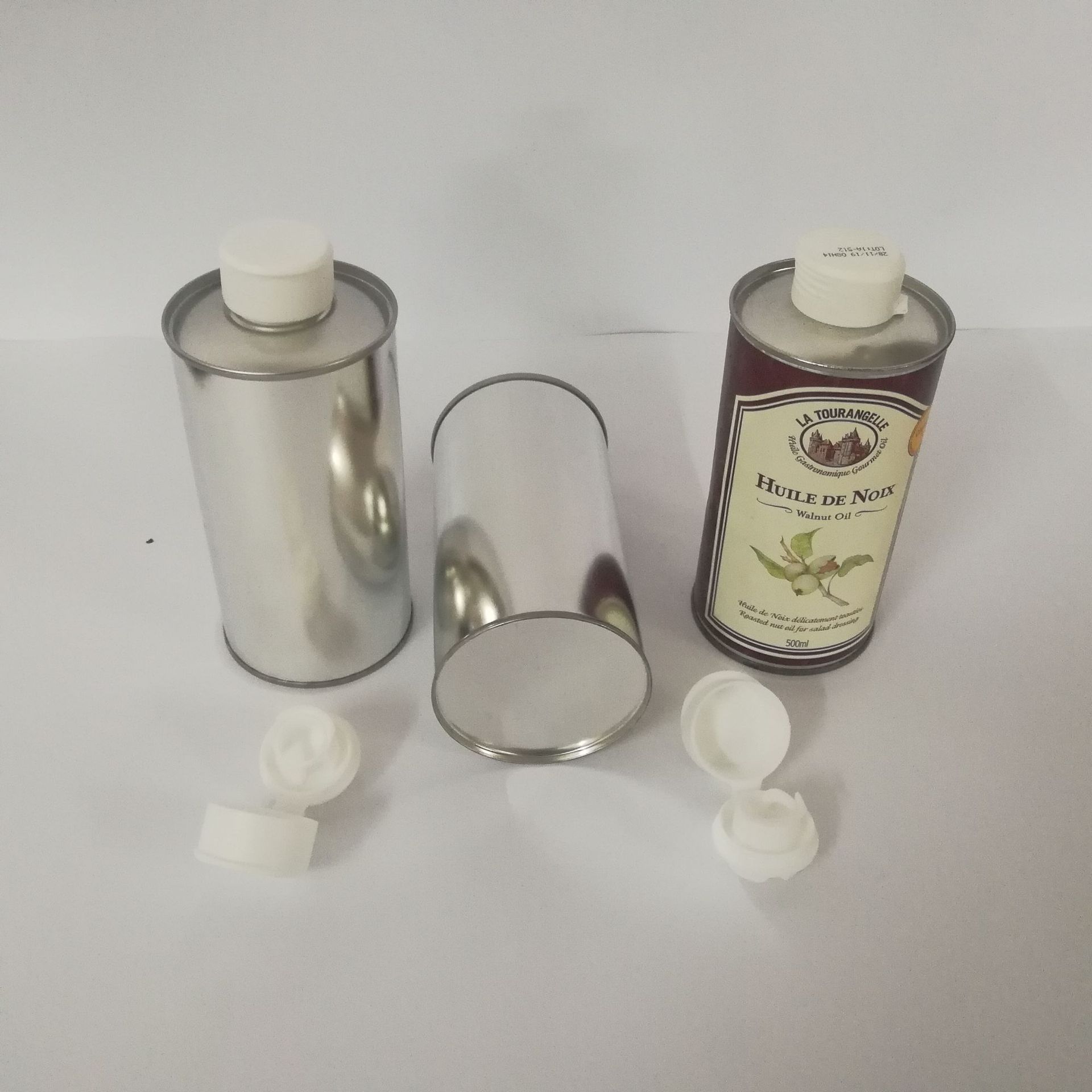 500ml食用油圆罐500毫升食用油圆罐核桃油铁罐500ml空白圆罐油罐