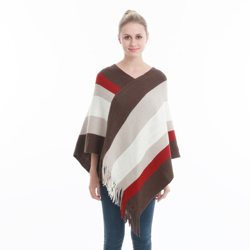 New Hot Spring and Autumn Pullover Cape Shawl Tassel Warm Knitted Large Size Loose Blouse Cape Top in Stock New Hot Spring and Autumn Pullover Cape Shawl Tassel Warm Knitted Large Size Loose Blouse Cape Top in Stock