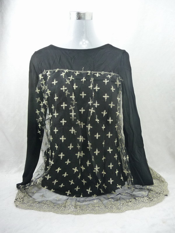 孕天使双层圆领蕾丝长袖花边韩版宽松上衣孕装 外贸尾货清仓特价