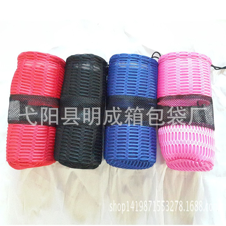 高品质涤纶三层网眼袋LOGO拉绳束口服饰网眼袋涤纶布袋网布收纳袋