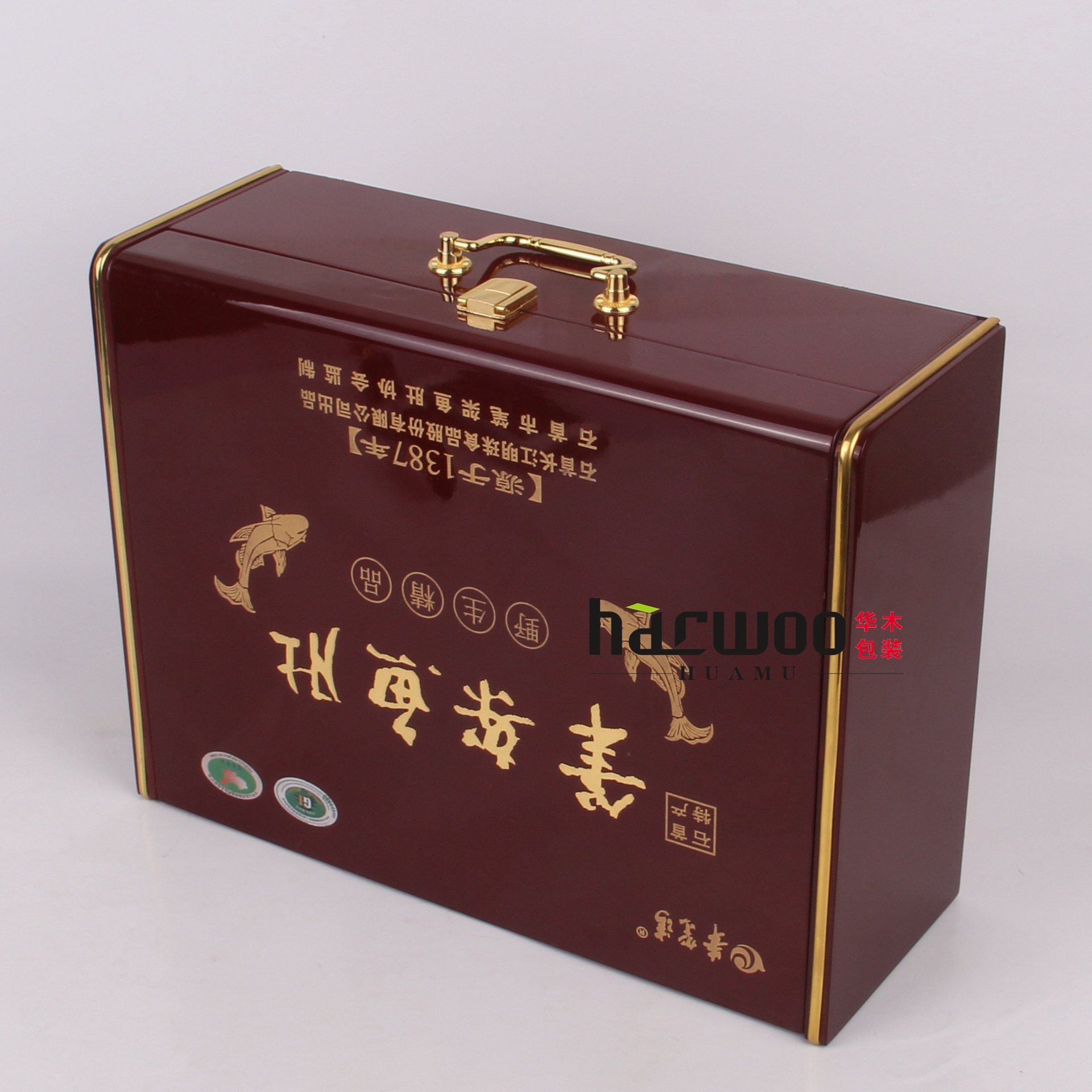 定制批发木质鱼肚包装盒特产品滋补海鲜鱼胶礼品盒黄花胶木盒