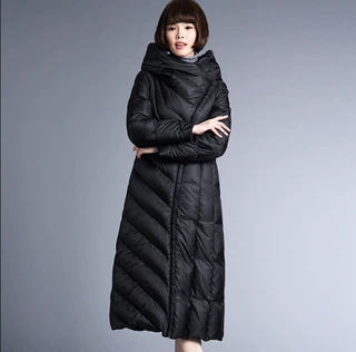 羽绒服女2018秋冬新款宽松中长款保暖厚款外套大码女装一件代发