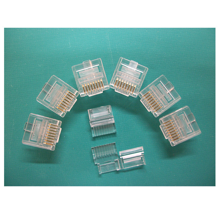 供应RJ12电话水晶头6P6C 工程用网络接头 家用通信普通网线接头