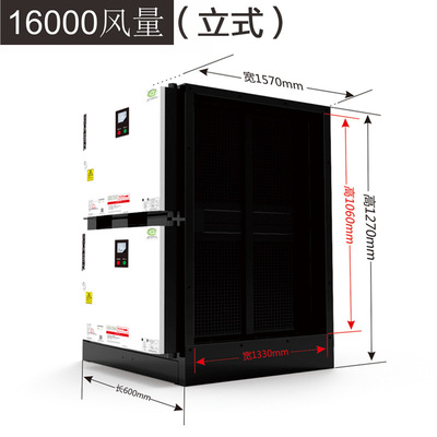 广东油烟净化器厂家厨房餐饮饭店工业专用16000大风量低空排排放|ru