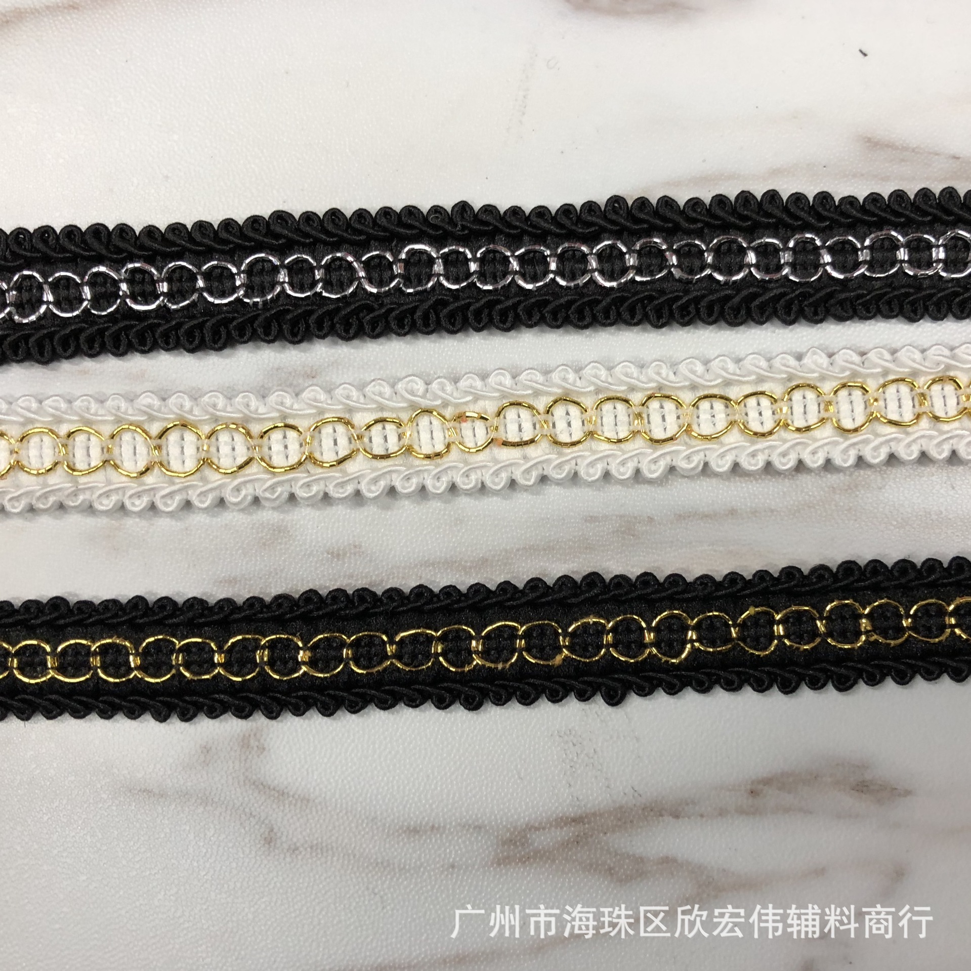服装辅料优质1.5cm金银色DIY工艺花边织带箱包织带民族花边礼品织