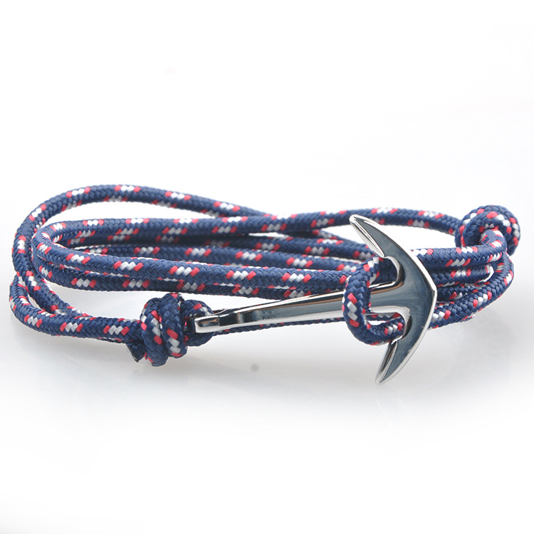 14g Weight Bracelets Classification Alloy, rope Chain Material 1 Piece Quantity Daily, Street Occasion Alloy, rope Material Anchor Pattern Men's Gender Layered Design Casual, Retro, Simple Style Style Casual Retro Simple Style Anchor Alloy Rope Layered Men's Bracelets Men's Chain Bracelets 8