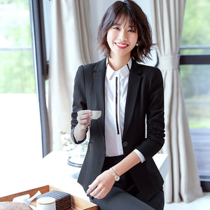 Non-iron black suit jacket professional suit three-piece suit