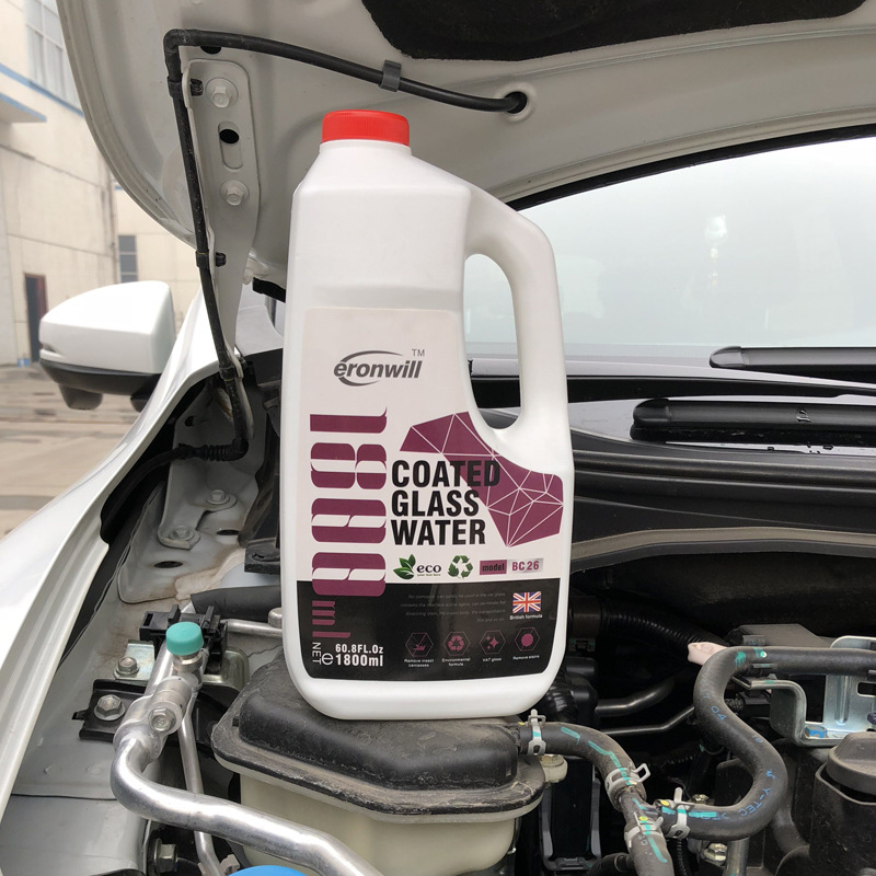 Coated Glass Wiper Fluid for Cars, All-Season Use, Coating That Repels Water, Anti-Dirt, Rain-Proof, Cleaning and Maintenance Strips