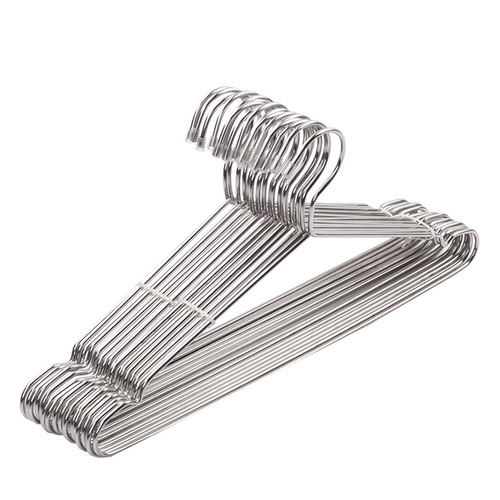 Guangkai stainless steel clothes hanger solid drying non-magnetic 3.0mm thick household non-slip grooved clothes hanger clothes hanger