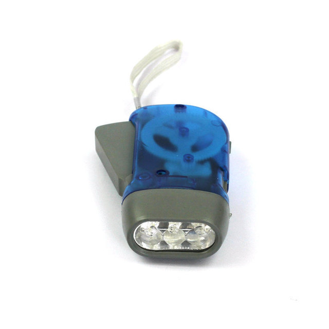đèn pin LED trong suốt véo ba ánh sáng áp tay máy đèn xanh áp tay ánh sáng trực tiếp Dynamo Đèn pin