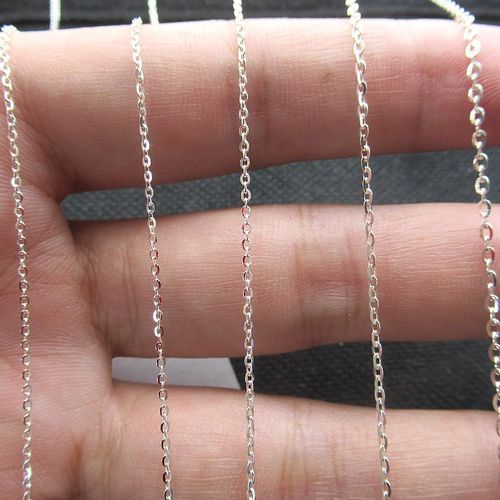 925 sterling silver semi-finished DIY chain chain, special for bracelet and anklet, flash O chain, handmade ear wire and earring material