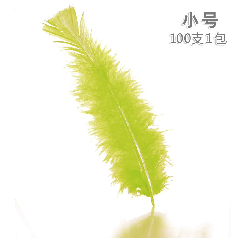 Factory direct supply of colorful Turkey feathers, pointed-tail down and feathers, handcrafted DIY Christmas ball decorations wholesale detail image 20