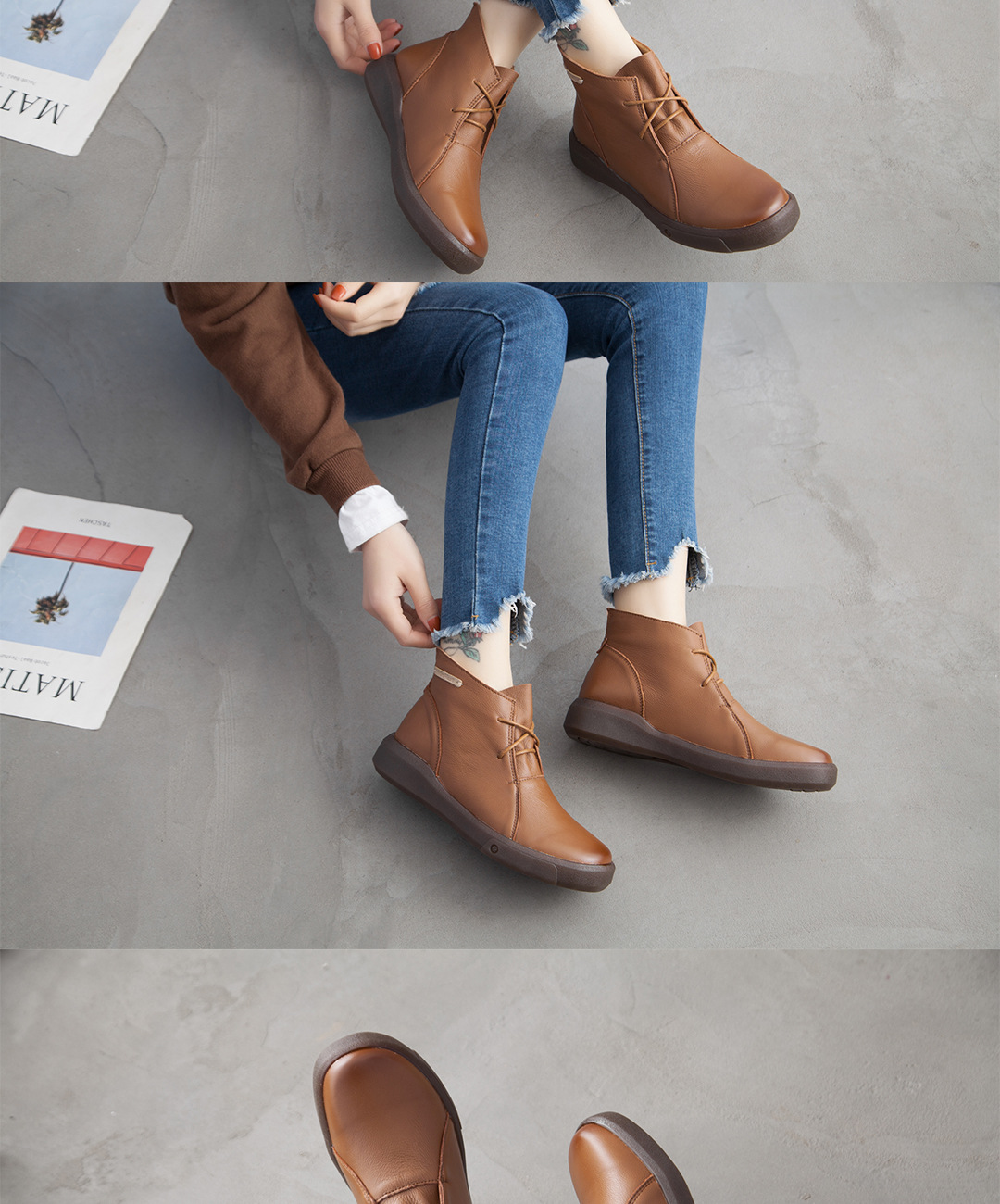 Bottes femme en En cuir - Ref 3355207 Image 35