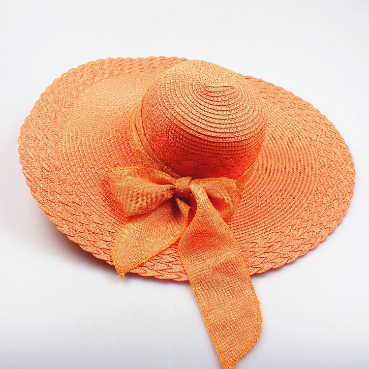 Nuevo verano de las mujeres girasol sombrero de paja grande turismo escénico punto playa sombrero al por mayor