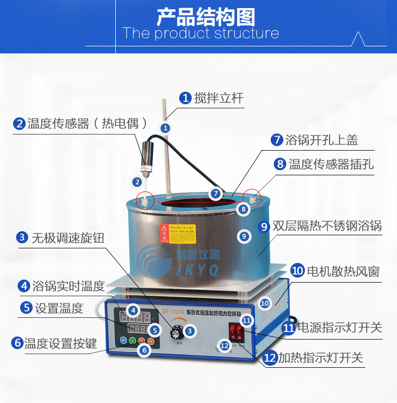 Df 101s 厂家直销DF-101S集热式恒温磁力加热搅拌器/搅拌油浴锅/恒温油锅-阿里巴巴