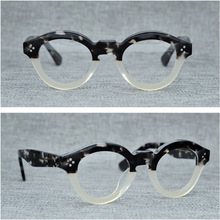 小众复古眼镜框传统粗框镜架手工铆钉眼镜ON THE MASK HAND MADE