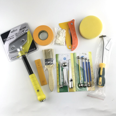 美缝工具套装 清缝锥 压缝球阴阳角钩刀胶枪和纸铲刀清洁刀 整套