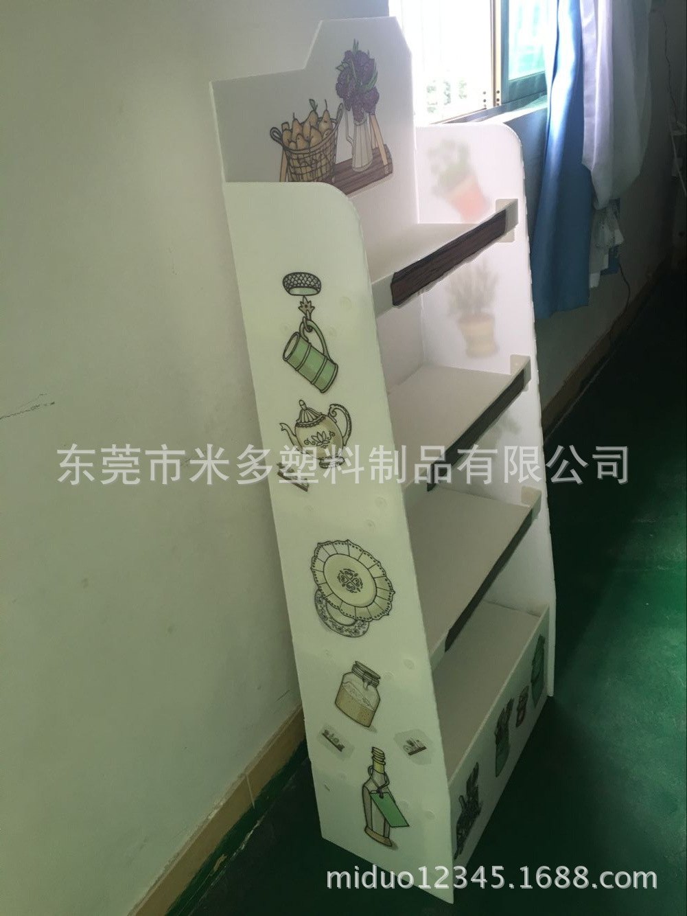 供应四川医药工厂配送陈列促销塑料瓦楞展示架 陈列瓦楞中空板架