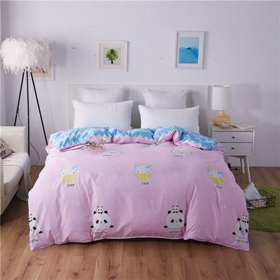 家纺店超市货源低价芦荟棉被罩床上用品 仿纯棉面料被套批发  T1|ms