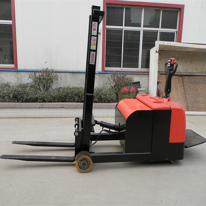 配重式全电动堆高车 电动堆高车 电走电升电动叉车 站驾式电动车