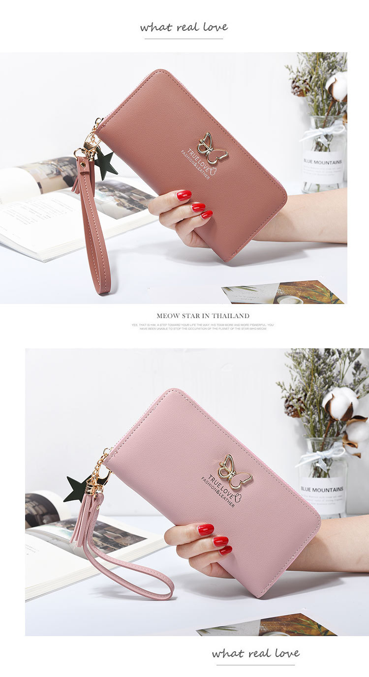 Women's Solid Color Pu Leather Bowknot Zipper Wallets display picture 1