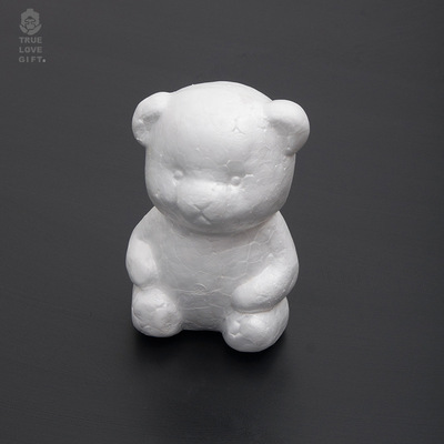 厂家直销 eps泡沫配件 节庆装饰 手工DIY 保丽龙泡沫熊13cm|ms