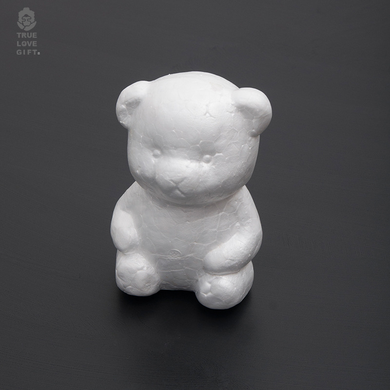厂家直销 eps泡沫配件 节庆装饰 手工DIY 保丽龙泡沫熊13cm|ms
