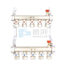 奥华00210平板连体球阀式分水器分集水器地暖分水器