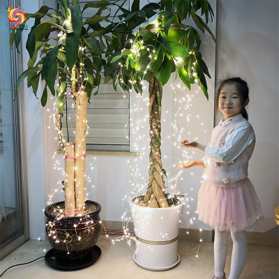 led Vines Copper wire Lamp string Christmas Day 2m 200 Amazon Vine decorate Copper Horsetail lamp