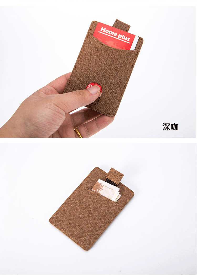 Fashion Linen Ultra-thin Men's Id Card Holder Work Card Hot Sale Wholesale display picture 5