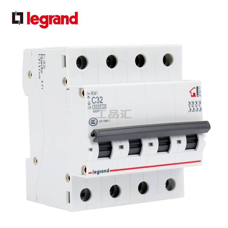 罗格朗 模数化微型断路器,6kA-4P C10；RX3-C10/4P