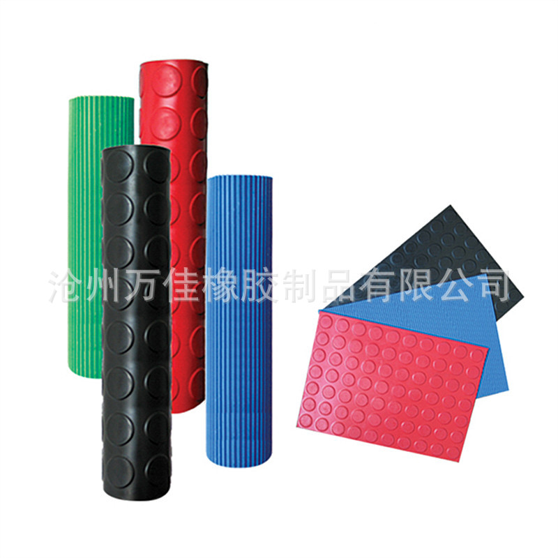 现货供应防滑绿色橡胶板 柳叶条纹橡胶板红色绿色橡胶绝缘板