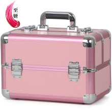 韩版INS风手提业箱子铝合金化妆师美甲纹绣首饰收纳箱化妆工具箱