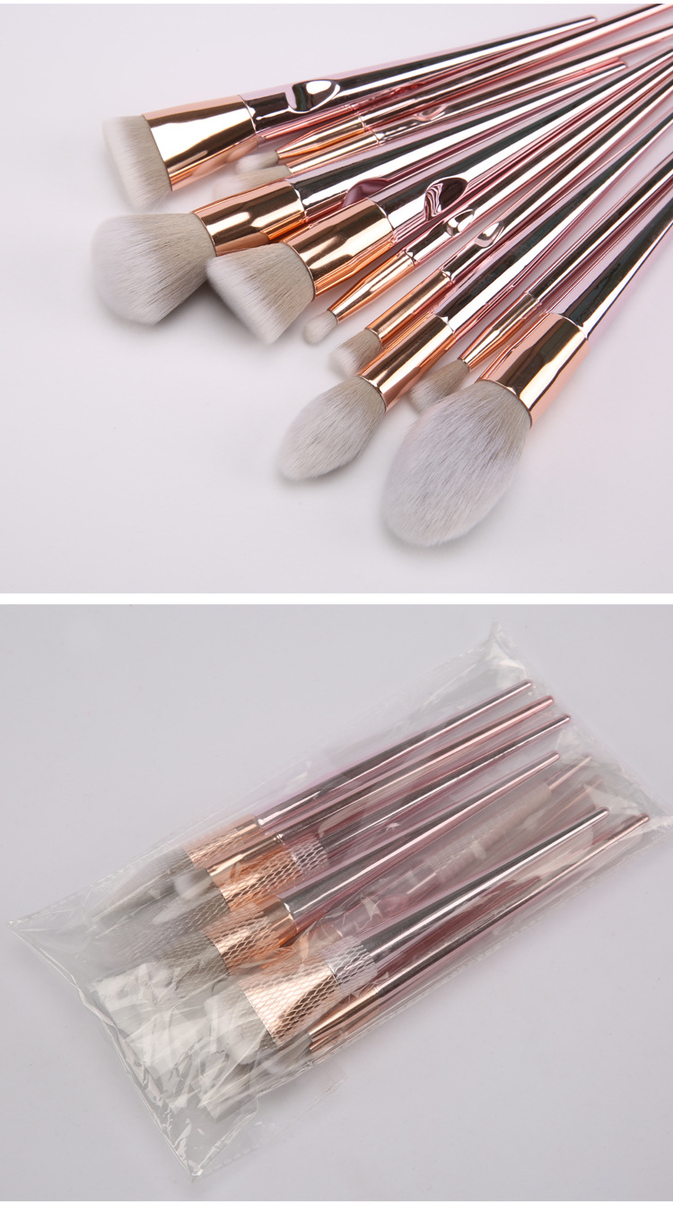 Moda Fibra Artificial Handgriff Aus Kunststoff Pinceles De Maquillaje 1 Juego display picture 2