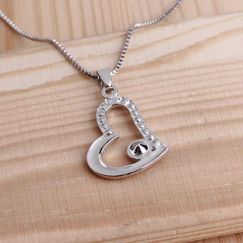 Européen Et Américain Dames Coeur De Forme Avec Diamant Collier Mère Jour Cadeau Amour Vous Mom Vente Chaude Collier display picture 7