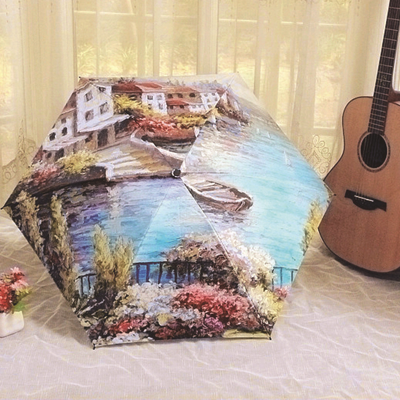 雨伞现货 200G轻便二两伞 全遮光黑胶女士太阳伞 防晒防紫外线