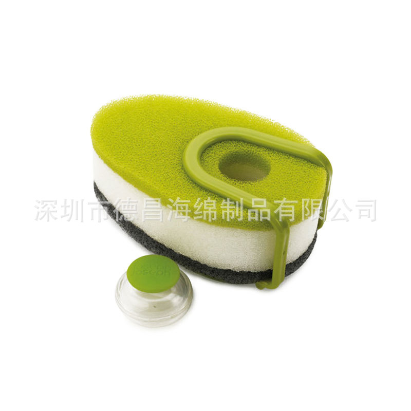 厨房新品 自带皂液清洁海绵刷碗刷锅刷洗碗餐具刷不沾油神器