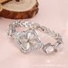 Trend fashionable universal bracelet, watch, crystal, quartz accessory, Korean style, four-leaf clover