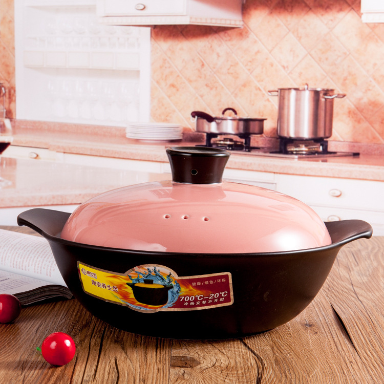 陶瓷湯鍋可幹燒高溫耐熱陶瓷砂鍋 養生湯煲 禮品贈品鍋 天然砂鍋